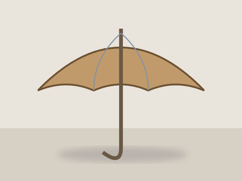 Tan umbrella